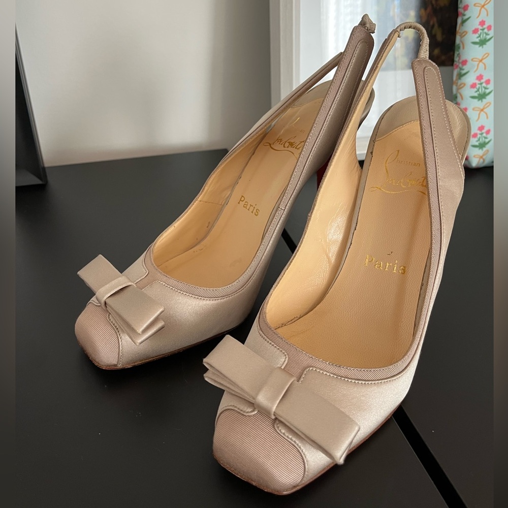 Louboutin Cassia Bow Slingbacks